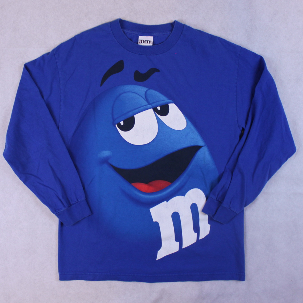 90's Blue M&M Long Sleeve Heavy